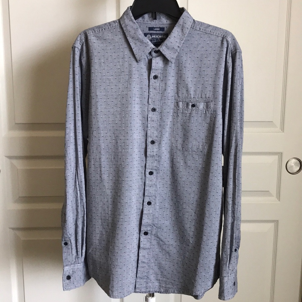Men’s blue button up